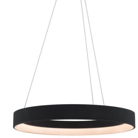 Suspension LED Italux Regallo 38W noire Ø60cm 3000K