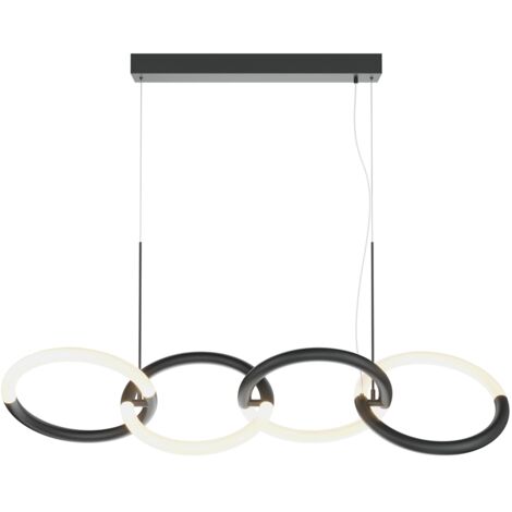 Suspension LED Maytoni Node 120 cm noire 4 lumières