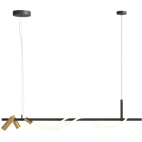 Suspension LED Maytoni Tau noire 150 cm 42W 3000K IP20