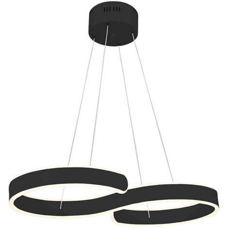 Suspension LED Milagro Infinity 60W 4000K noire 60 cm