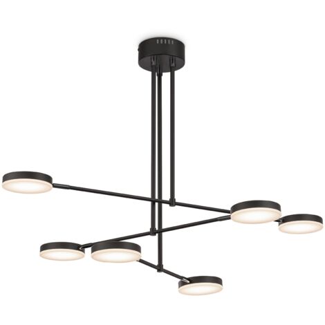 Suspension LED minimaliste Maytoni FAD 6 points 3000K noire