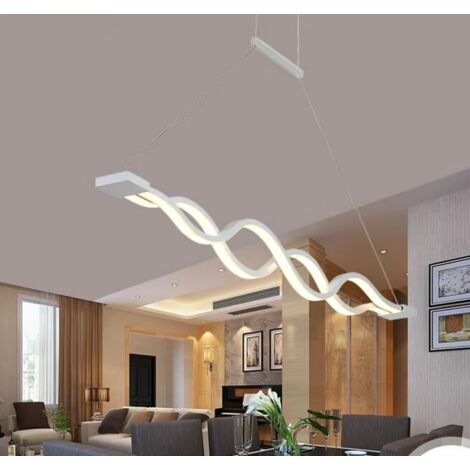 Suspension LED moderne BOMCLAP, double bande LED, 40 W, plafonnier créatif, 3500 K, hauteur réglable, idéale pour la cuisine et la chambre, 100 cm