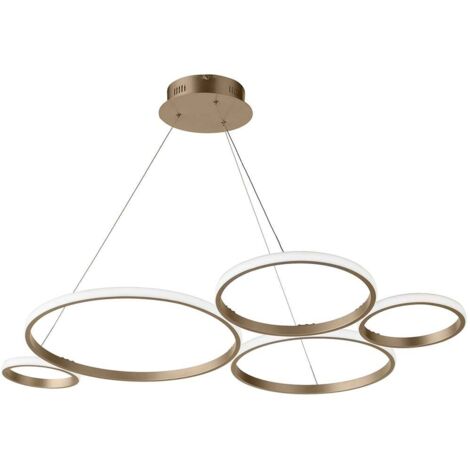 Suspension LED moderne dimmable Pois Tondo - Or