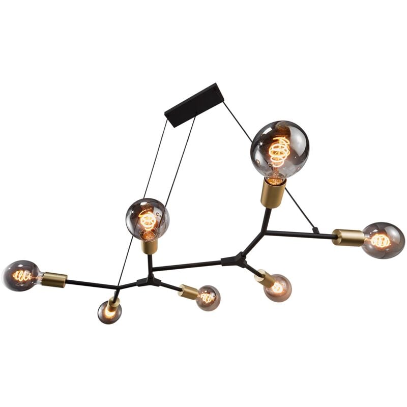Suspension josefine 7-Spot Métal Noir, H.4.4 - IP20 - E27 / Nordlux Intérieur