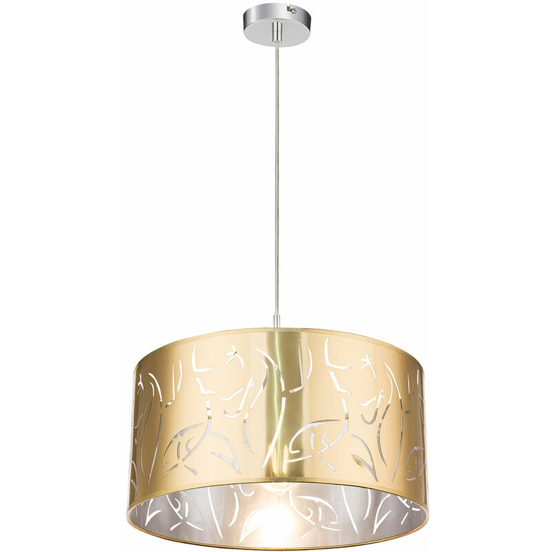 Etc-shop - Plafonnier pendule doré décor de salon poinçonnage Lampe à suspension dans un ensemble comprenant des ampoules LED