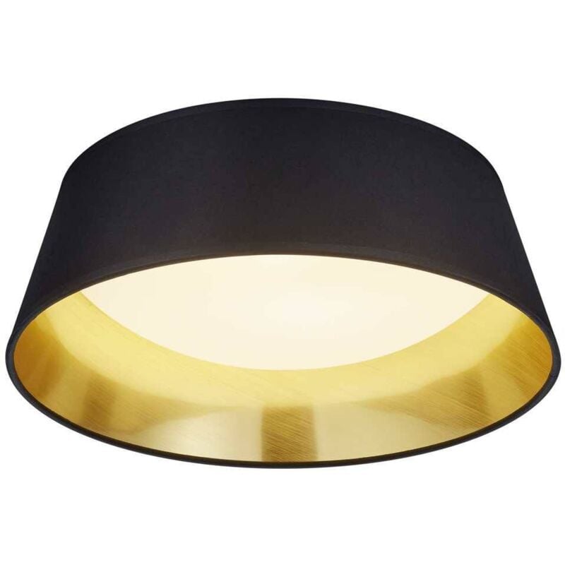 Plafonnier design, Plafonnier design rond Ponts 14W Noir en Fabric, trio