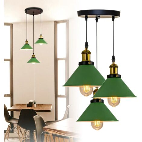 Suspension LED rétro, éclairage décoratif pour la maison, lampe de table pour îlot de cuisine, convient au salon et à la chambre,E27, lumière chaude.
