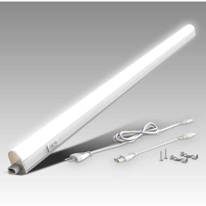 B.K.Licht réglette LED pour cuisine et atelier, platine LED 15W, longueur 873 mm, 1200 Lm, lumière blanche neutre 4000K