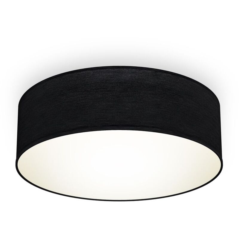 B.k.licht - plafonnier textile noir, éclairage plafond design moderne & sobre, éclairage bureau, rond Ø30cm, douille E27, livré sans ampoule B.k.licht - plafonnier textile noir, éclairage plafond design moderne & sobre, éclairage bureau, rond Ø30cm, douille E27, livré sans ampoule