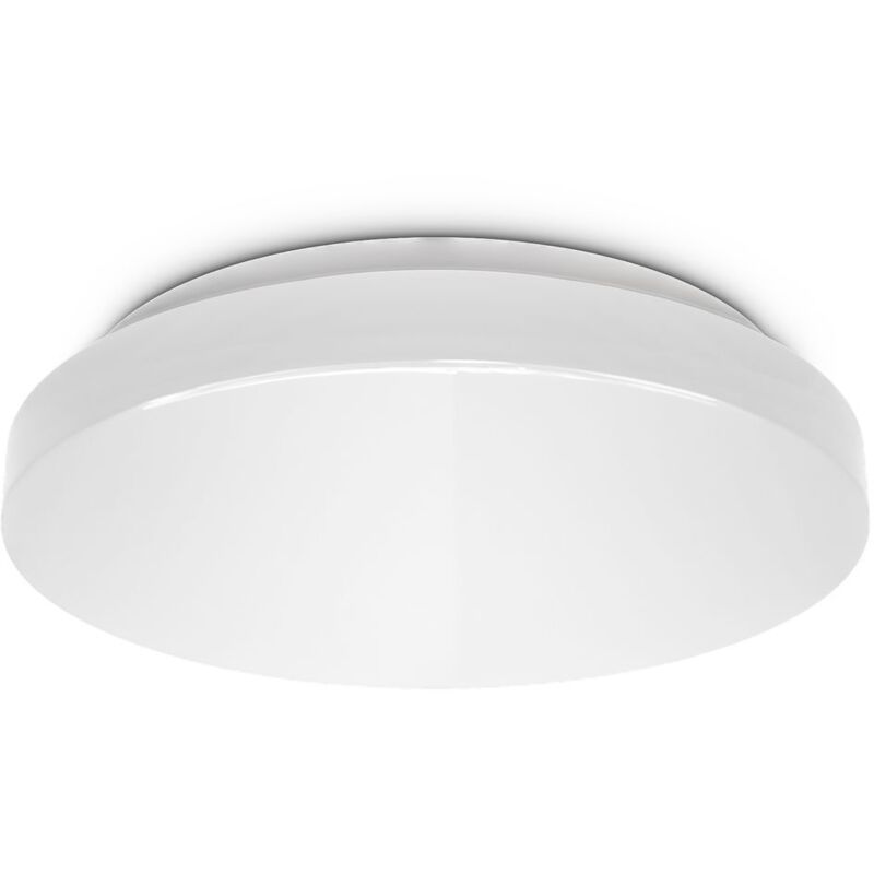 B.K.Licht plafonnier LED salle de bain Ø29cm IP44 protection eau platine 12W 1200lm lumière blanche neutre 4000K