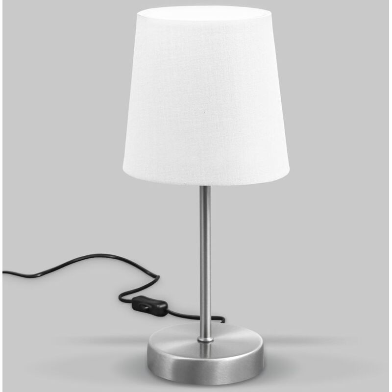 B.k.licht - Lampe de chevet avec interrupteur à fil, douille E14, abat-jour en tissu, lampe de bureau, lampe de table, lampe de chevet, lampe chevet, B.k.licht - Lampe de chevet avec interrupteur à fil, douille E14, abat-jour en tissu, lampe de bureau, lampe de table, lampe de chevet, lampe chevet,