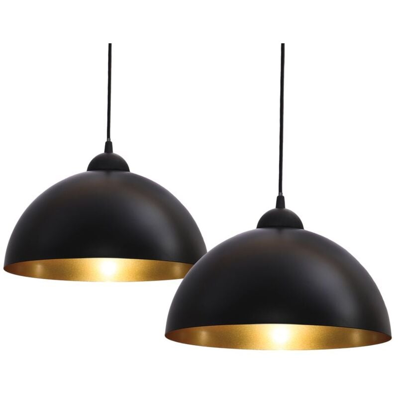 Suspension Auriga design vintage culot E27, lot de 2