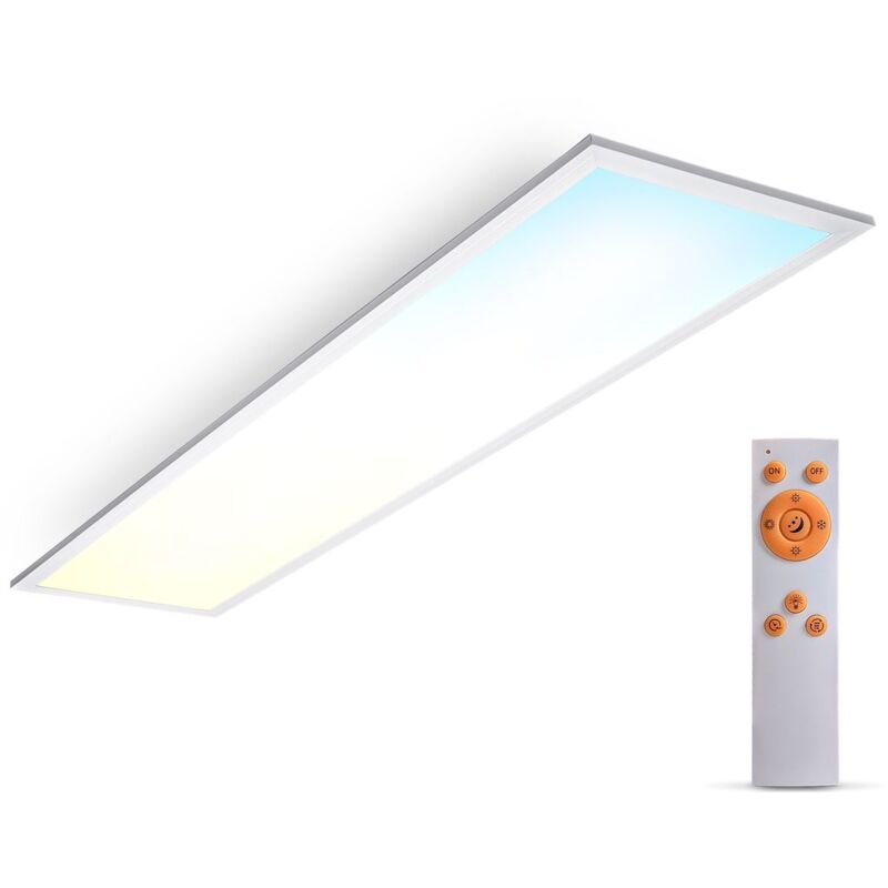 B.k.licht - Panneau led i 1 mètre i gradable i contrôle de la température de couleur cct i télécommande i minuterie i 24 Watt i 2.200 Lumen i B.k.licht - Panneau led i 1 mètre i gradable i contrôle de la température de couleur cct i télécommande i minuterie i 24 Watt i 2.200 Lumen i