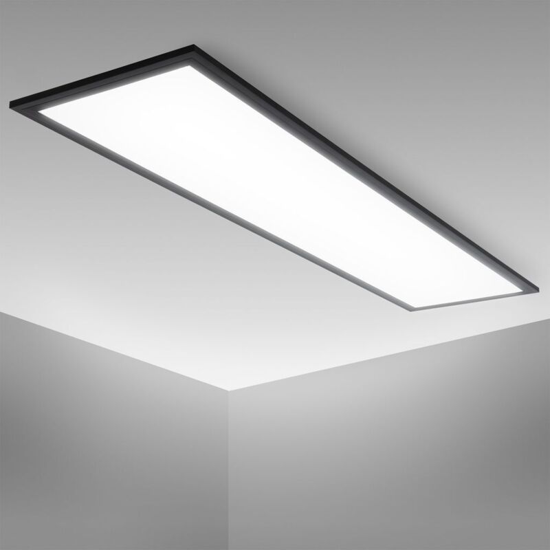 Panneau led i 1 mètre i lumière blanche neutre 4.000 k i 22 Watt i 2.200 Lumen i cadre noir i 1000x250x65 mm - B.k.licht Panneau led i 1 mètre i lumière blanche neutre 4.000 k i 22 Watt i 2.200 Lumen i cadre noir i 1000x250x65 mm - B.k.licht
