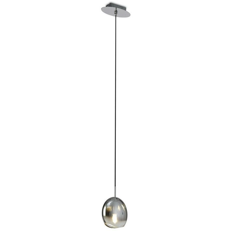 Inspired Mantra Lens - Ceiling Pendant 14cm Round, 1 x G9 (Max 8W) Chrome Glass