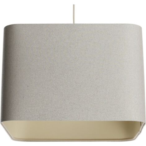 Suspension lin beige élégante - Hauteur 20 cm