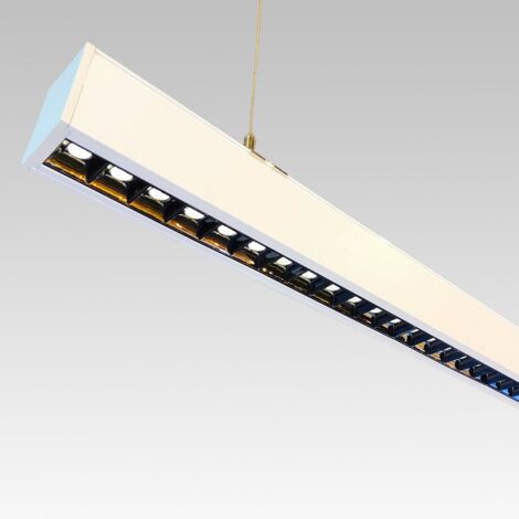 Suspension linéaire LED 30W 120cm 2750lm faible UGR16 - Blanc Chaud - Blanc