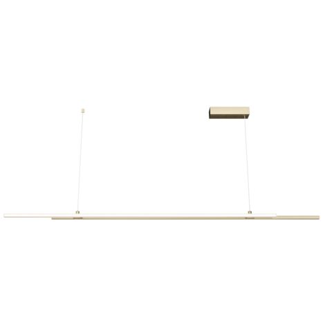 Suspension linéaire LED dorée Maytoni Halo 150 cm 48W