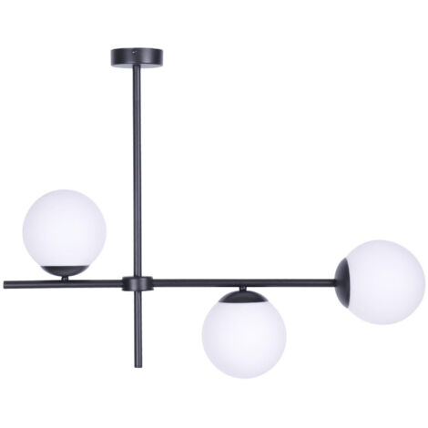 Suspension linéaire moderne 3xE27 noir/blanc Kaja Vuelta K-4735