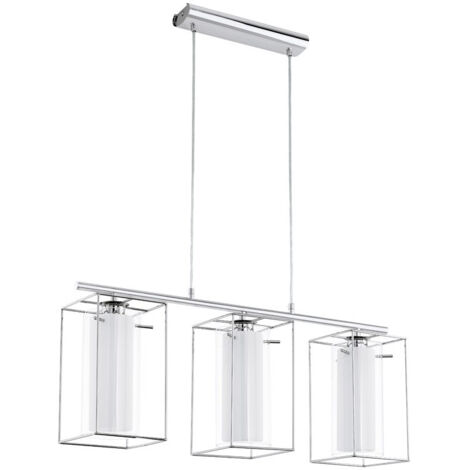Suspension Loncino Linéaire - Argent|Transparent|Blanc