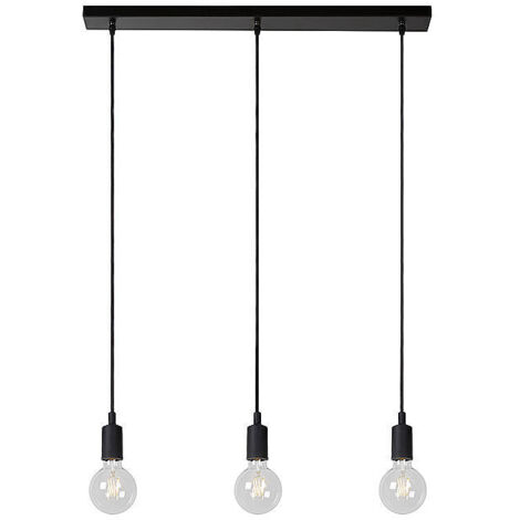 Suspension Lucide Fix Multiple noire 3xE27