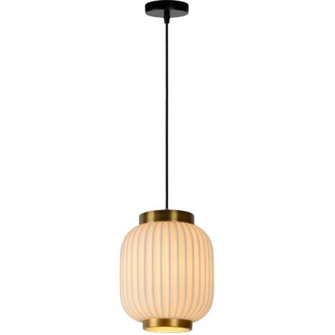 Suspension Lucide Gosse E27 laiton/blanc gradable 170cm