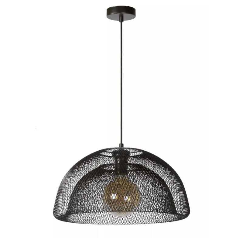 Lucide - Suspension Led intérieure ronde double face noire Mesh