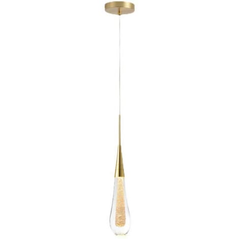 Suspension Luminaire, Abat Jour Lustre Cristal, Suspensions D'éclairage Intérieur, Postuler à Éclairage de Plafond LED de Salon Chambre Cuisine Salle a Manger Escalier Suspension Boule, Doré