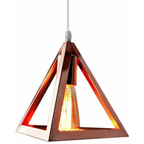 Suspension Luminaire Contemporain , Moderne Metal Cage Triangulaire , Lampe suspension suspendue LED Luminaire Blanc