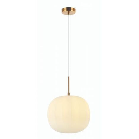 Suspension Luminaire D300 Pour Ampoule LED E27 Or Mat ZAMBELIS