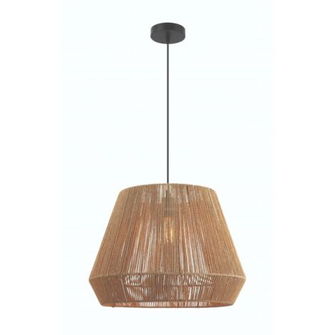 Suspension Luminaire D480 Pour Ampoule LED E27 Rotin ZAMBELIS