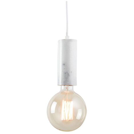 Suspension Luminaire D60 Pour Ampoule LED E27 Blanc Marbré  ZAMBELIS FS