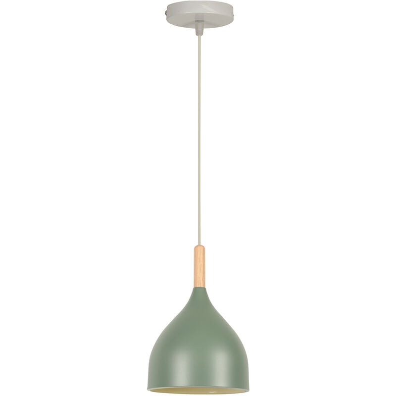Wottes - Suspension Luminaire de Salon Lustre Vintage Plafonnier Lampe Industriel pour Cuisine Chambres Salle à Manger [Classe Énergétique a+] Vert