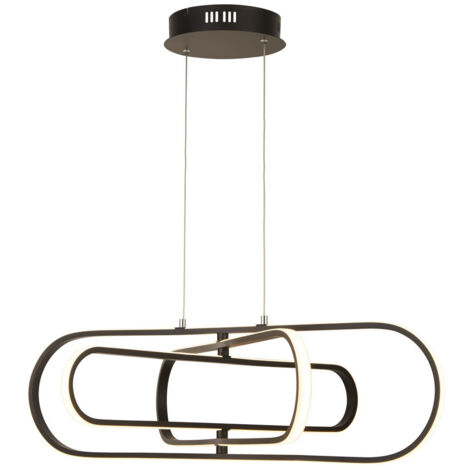 Suspension luminaire design lampe de salle à manger LED aluminium noir CCT blanc orientable
