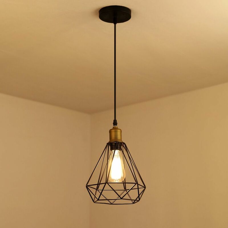 Suspension luminaire industrielle vintage lampe  de 