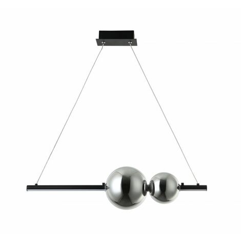 Suspension Luminaire LED 11W Variable Noir Mat ZAMBELIS - Blanc chaud - 3000K