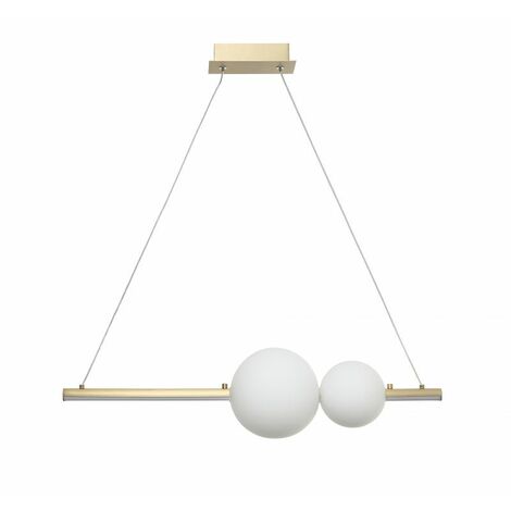 Suspension Luminaire LED 11W Variable Or Mat ZAMBELIS - Blanc chaud - 3000K