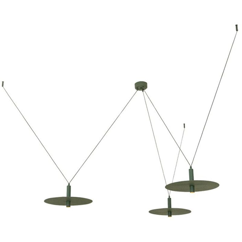 Zambelis - Suspension Luminaire led 21W Vert Blanc chaud - 3000K