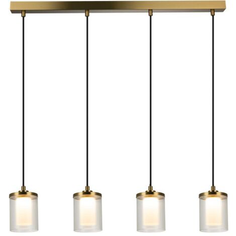 Suspension Luminaire LED 29W Variable Doré Zambelis - Blanc chaud - 3000K