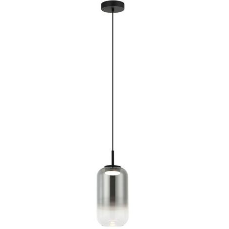 Suspension Luminaire LED D150 12W Noir Fumé Zambelis - Blanc chaud - 3000K
