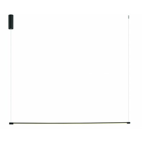 Suspension Luminaire LED D16 20W Noir Mat ZAMBELIS - Blanc chaud - 3000K