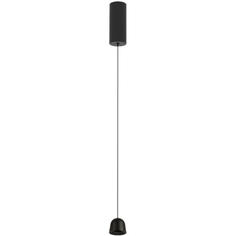 Suspension Luminaire LED D50 7W IRC90 Noir Sablé ZAMBELIS - Blanc chaud - 3000K