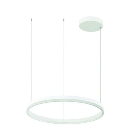 Suspension Luminaire LED D600 42W Variable Blanc Mat ZAMBELIS - Blanc chaud - 3000K