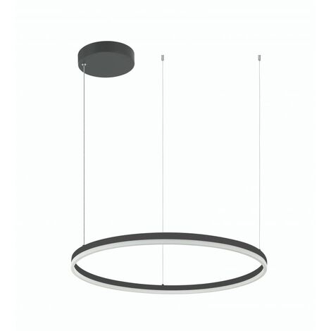 Suspension Luminaire LED D800 55W Variable Noir Mat ZAMBELIS - Blanc chaud - 3000K