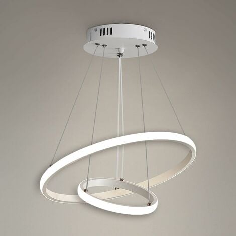 Suspension Luminaire LED, Lustre circulaire moderne, suspension blanc 4000K, Lampe de Plafond éclairage intérieur de la chambre à coucher du salon