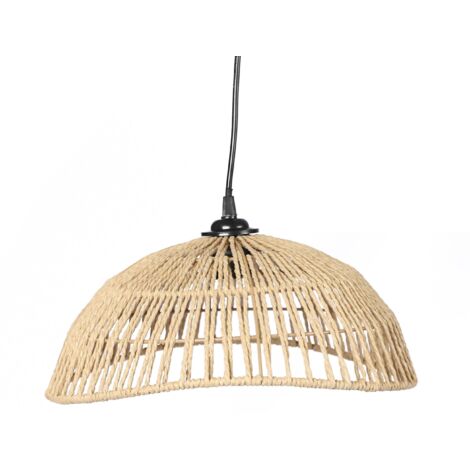 Suspension luminaire "Micha" en corde - D 35 x H 15 cm - Livraison gratuite