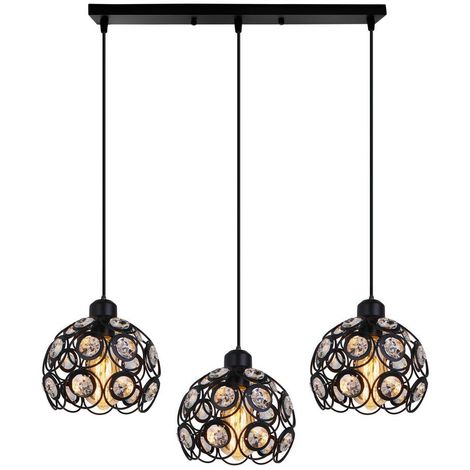 suspension luminaire moderne cristal lustre métal