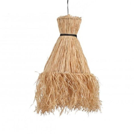Suspension luminaire "Palma" en raphia - D 36 x H 70 cm - Livraison gratuite