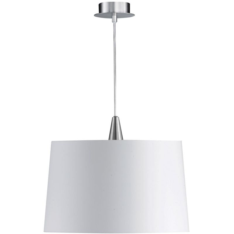Lampe suspension éclairage suspension textile blanc rond E27 Honsel lights 68841