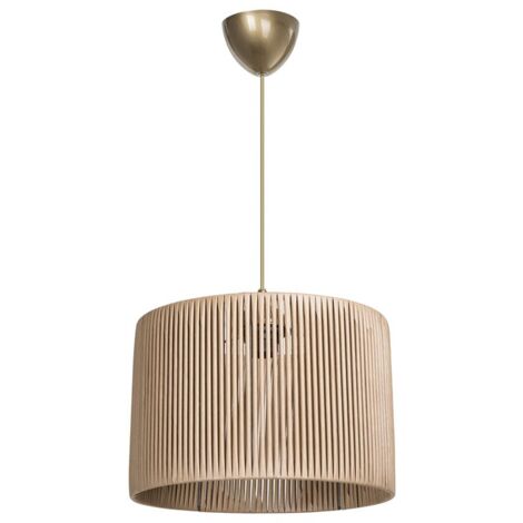 Suspension luminaire Plafonnier Ε27 naturel D30x75cm